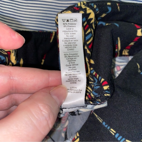 LuLaRoe stylized deer print leggings in size TC (12-18) - Picture 4 of 5